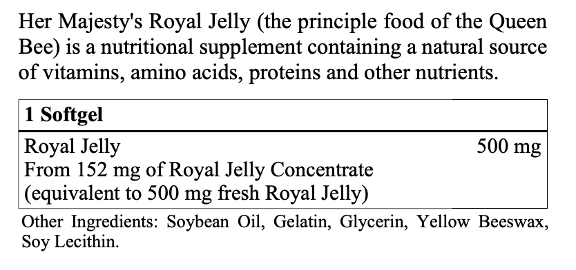Her Majesty's Royal Jelly