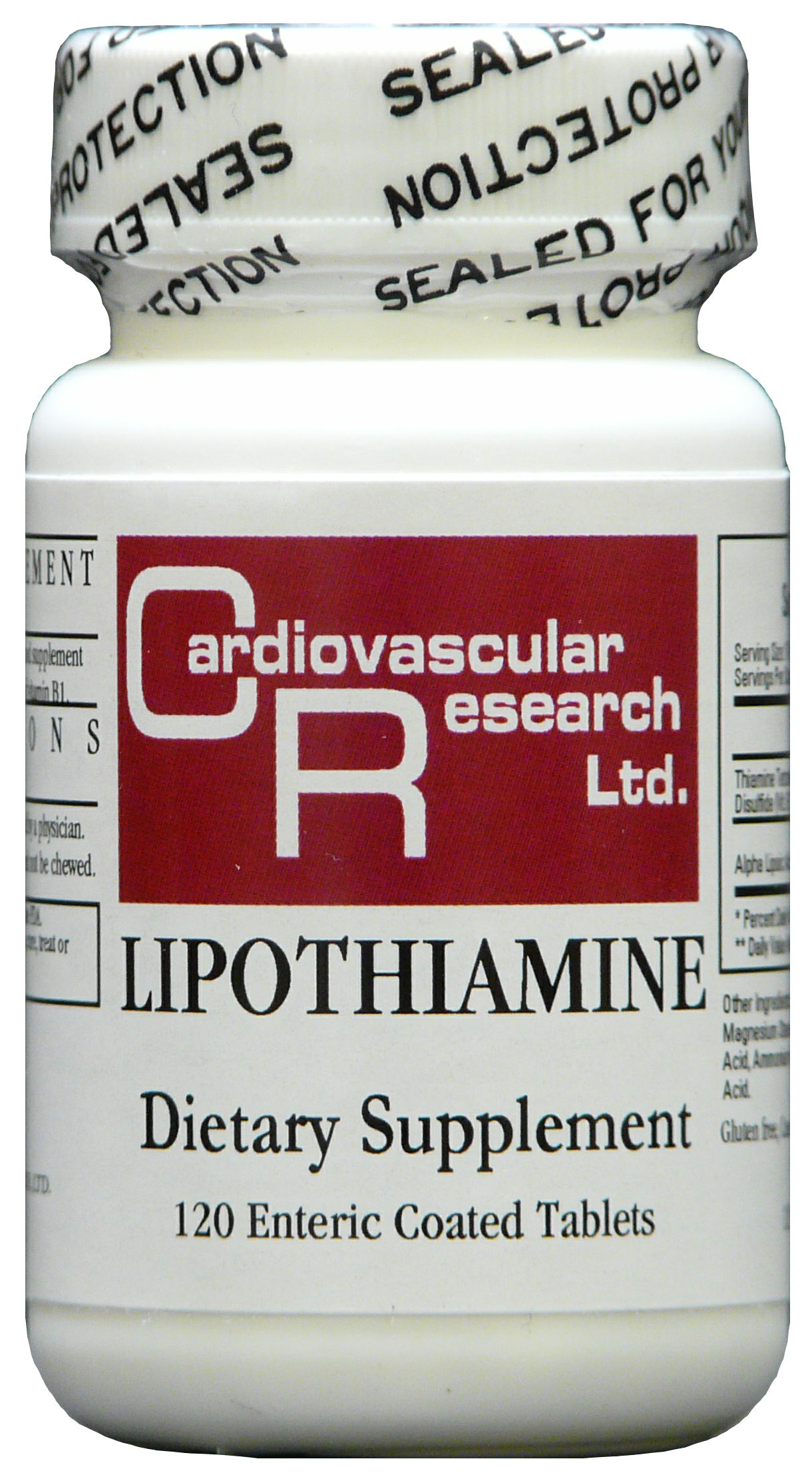 Lipothiamine (B1 — TTFD 50 mg with Lipoic Acid 7.5 mg) — Ecological Formulas