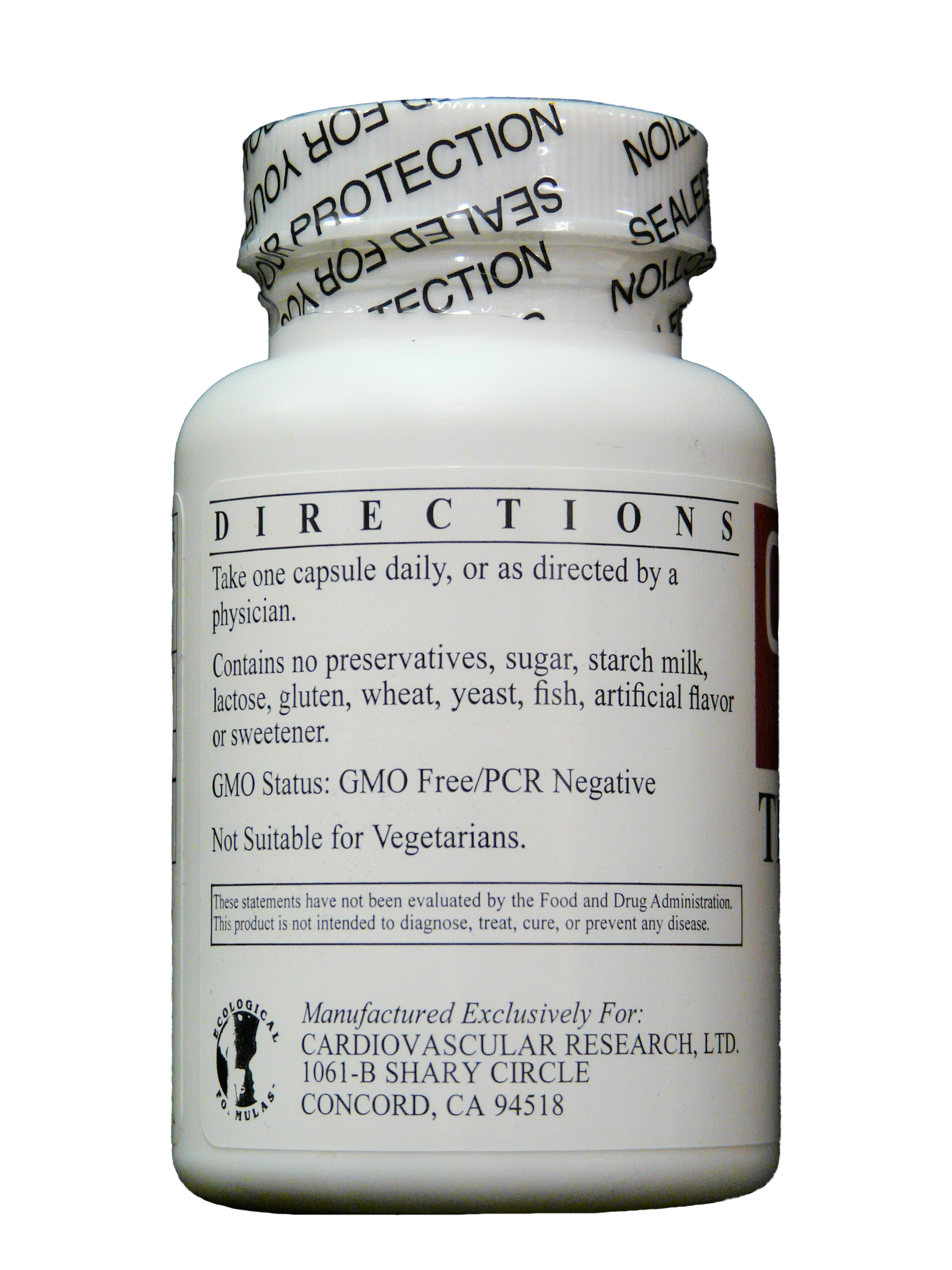 Thioctic (Lipoic Acid 300 mg) label panel — Ecological Formulas