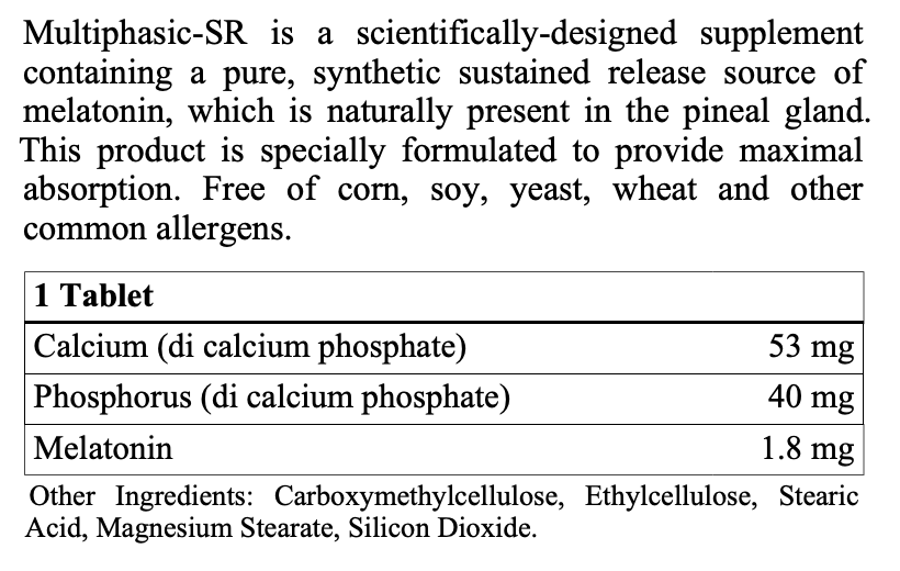 Multiphasic Melatonin - SR